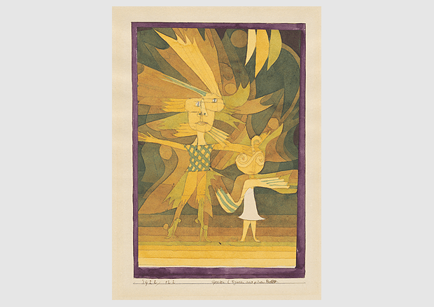 Paul Klee, Genii (Figures from a Ballet), 1922, 122, pen, watercolour and pencil on paper on cardboard, 24 x 16,4/15,9 cm, Zentrum Paul Klee, Bern